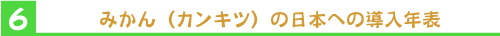 みかん（カンキツ）の日本への導入年表